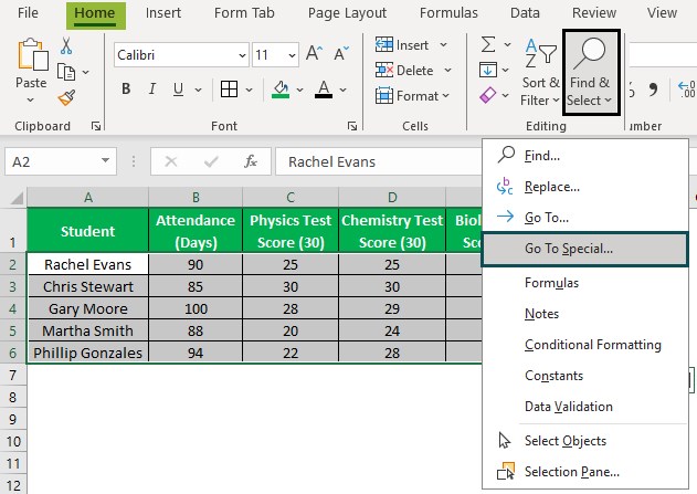 Go to Special Excel - Example 3 - Step 1.jpg