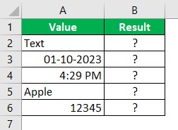 ISTEXT Excel Function - Example 2