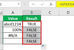 ISTEXT Excel Function - Determine If a Value is Text or Not