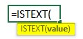 ISTEXT Excel Function - Formula