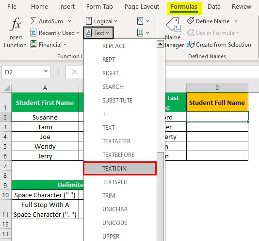 Textjoin in Excel - Example 1 - Text.jpg