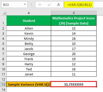 Var.S Excel Intro - Output