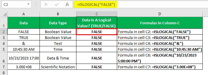 Islogical Function - Example 1 - Step 2 - Formulas