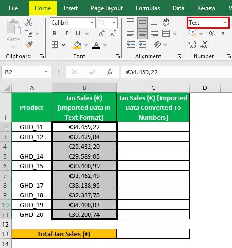 NumberValue Excel - Example 2
