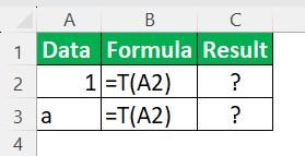 T Excel Definition 1