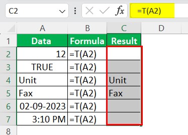 T Excel Function - Example 2-2