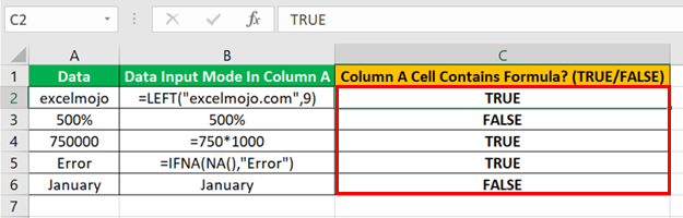 IsFormula function in VBA Output