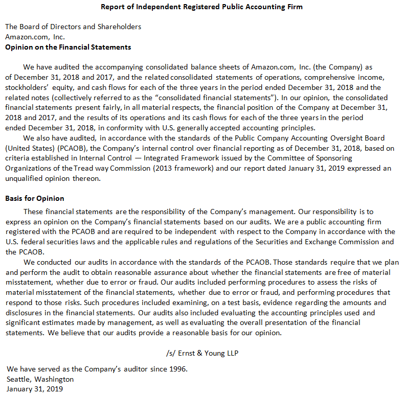 Audit Report Contents