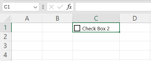 Checkbox In Excel