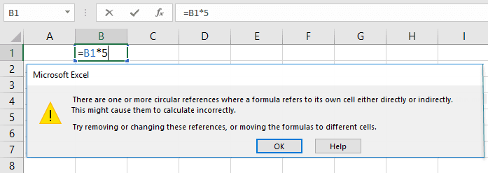Circular Reference In Excel