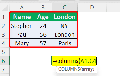 Columns Function in Excel FAQ 1-Step 2.png