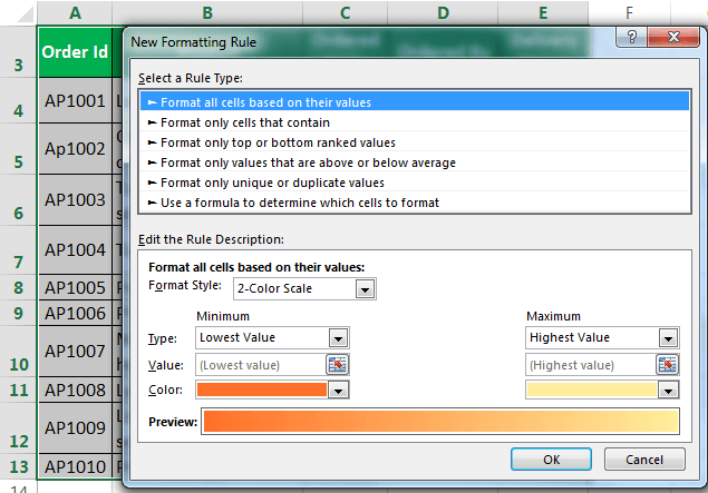 Conditional Formatting Based On Another Cell Value