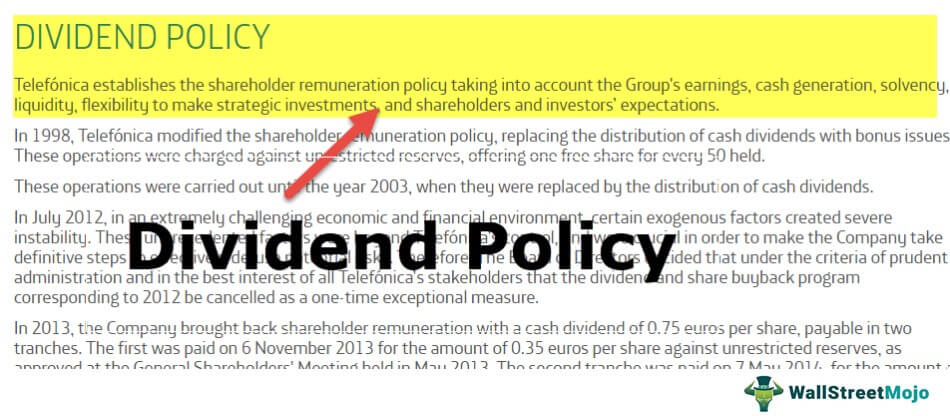 Dividend Policy