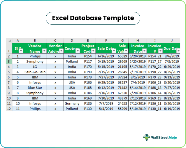 Excel Database Template