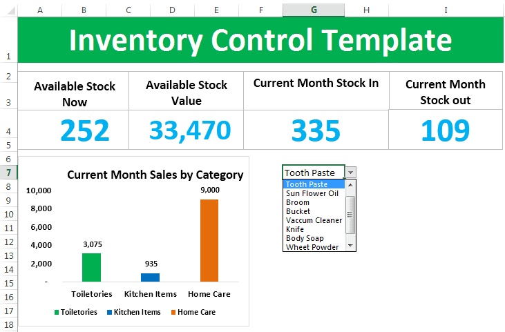 Inventory Template In Excel