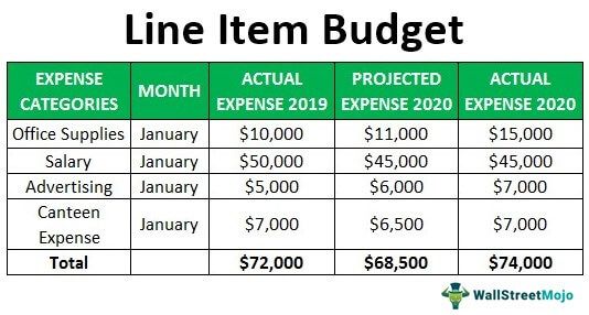 Line Item Budget