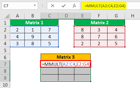 MMULT in Excel