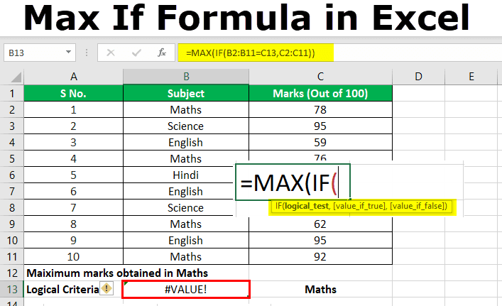 Max IF in Excel