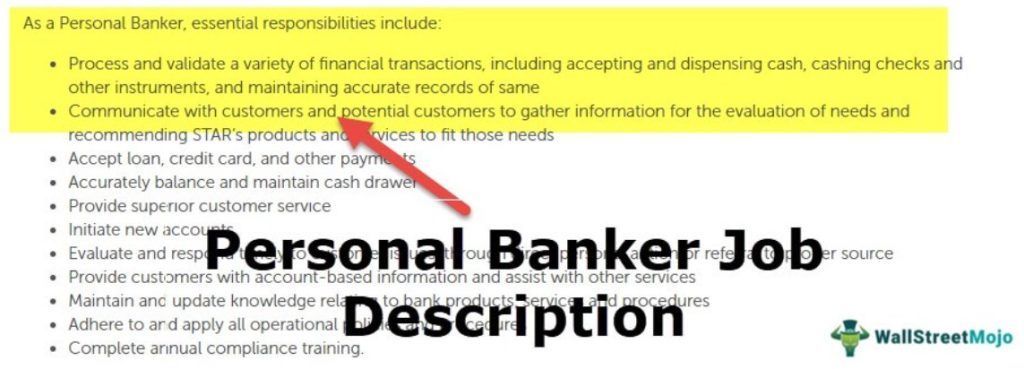 Personal Banker Job Description