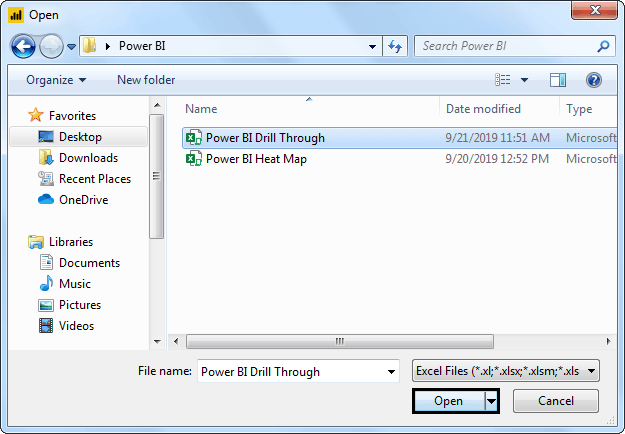 Power Bi drill through 1-1