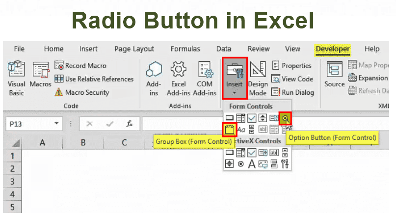 Radio Button in Excel (Options Button)