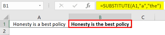 Substitute Function In Excel