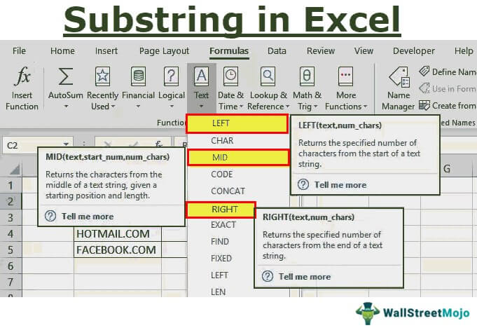 Substring In Excel