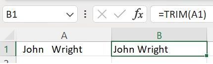 Trim In Excel