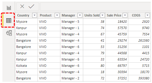Upload Data to Power BI - data in the โDataโ view