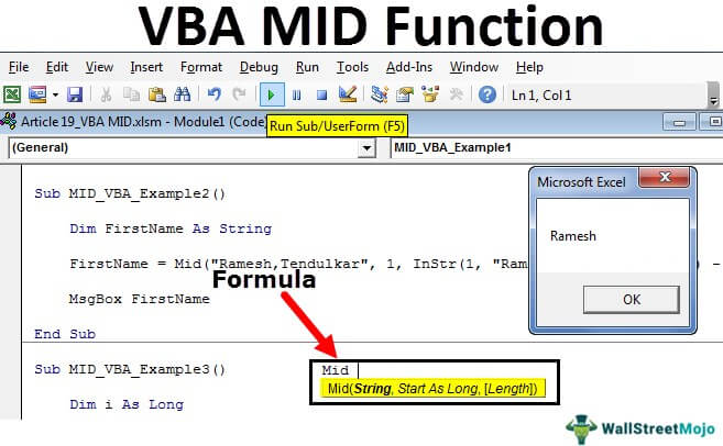 VBA MID Function
