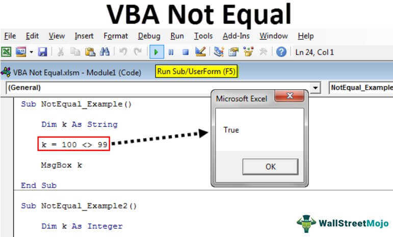 VBA Not Equal