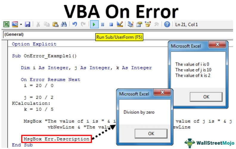 VBA On Error
