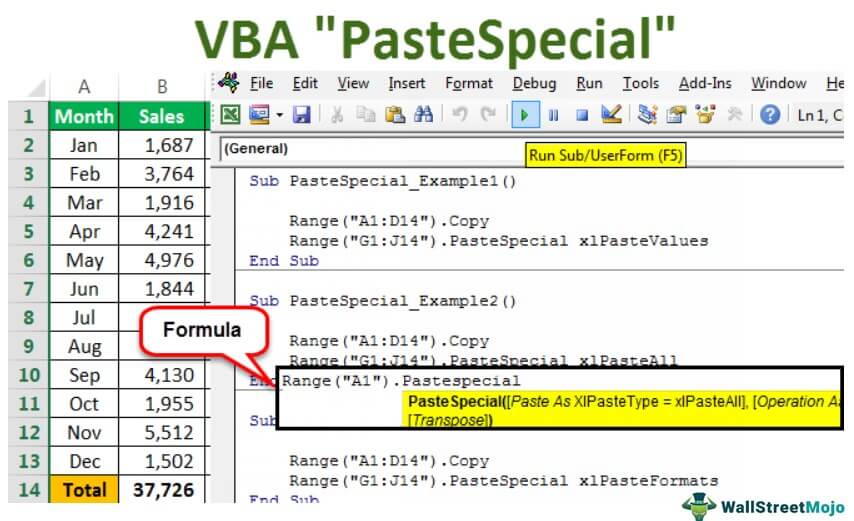 VBA Paste Special