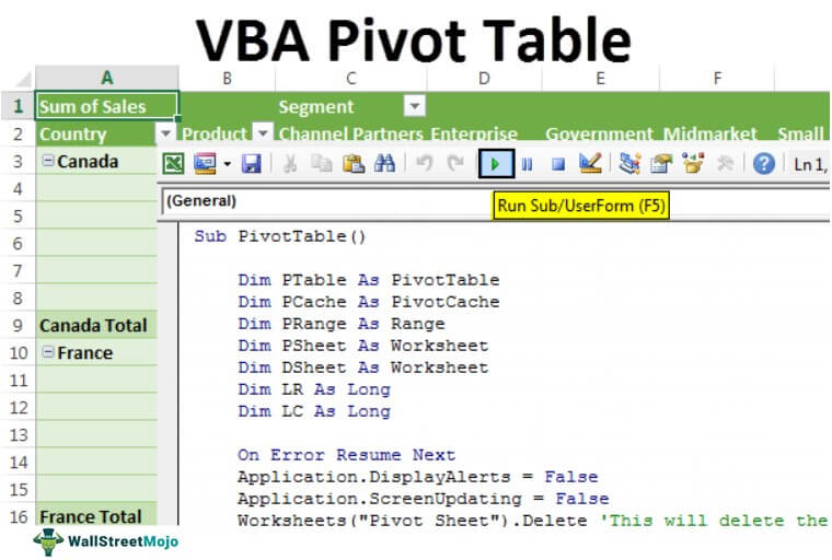 VBA Pivot Table