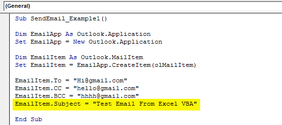 VBA Send Email - Step 10