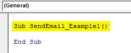 VBA Send Email - Step 1
