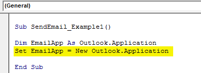 VBA Send Email - Step 3