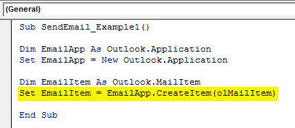VBA Send Email - Step 5