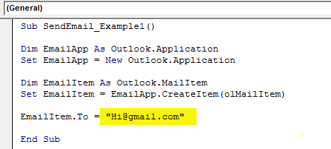 VBA Send Email - Step 7
