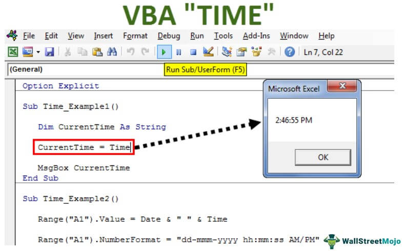 VBA Time Function