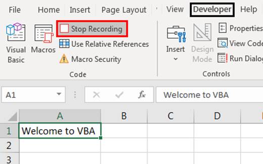 VBA Macro Example 1-5